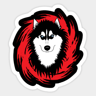 Siberian husky dog Sticker